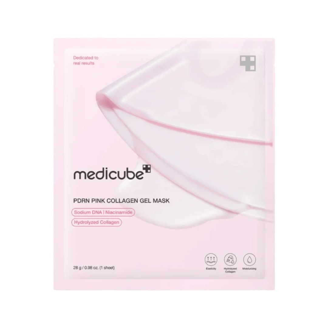 Masca gel roz cu colagen pentru fata PDRN, 28 g, Medicube