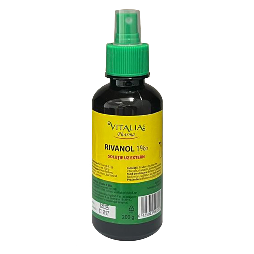 Rivanol 1‰ cu pulverizator, 200 g, Vitalia