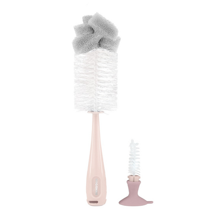Set perie curatare biberoane 2 in 1, Pink, Kikka Boo 713391