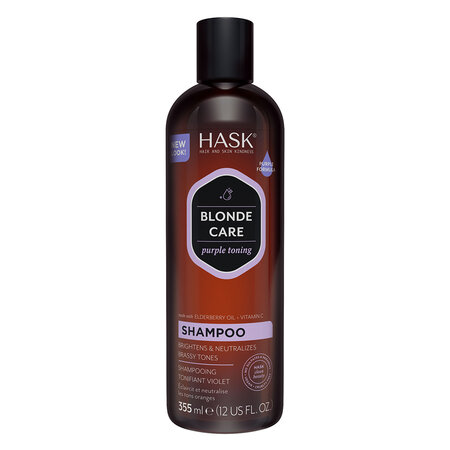 Sampon nuantator violet pentru par blond, 355 ml, Hask