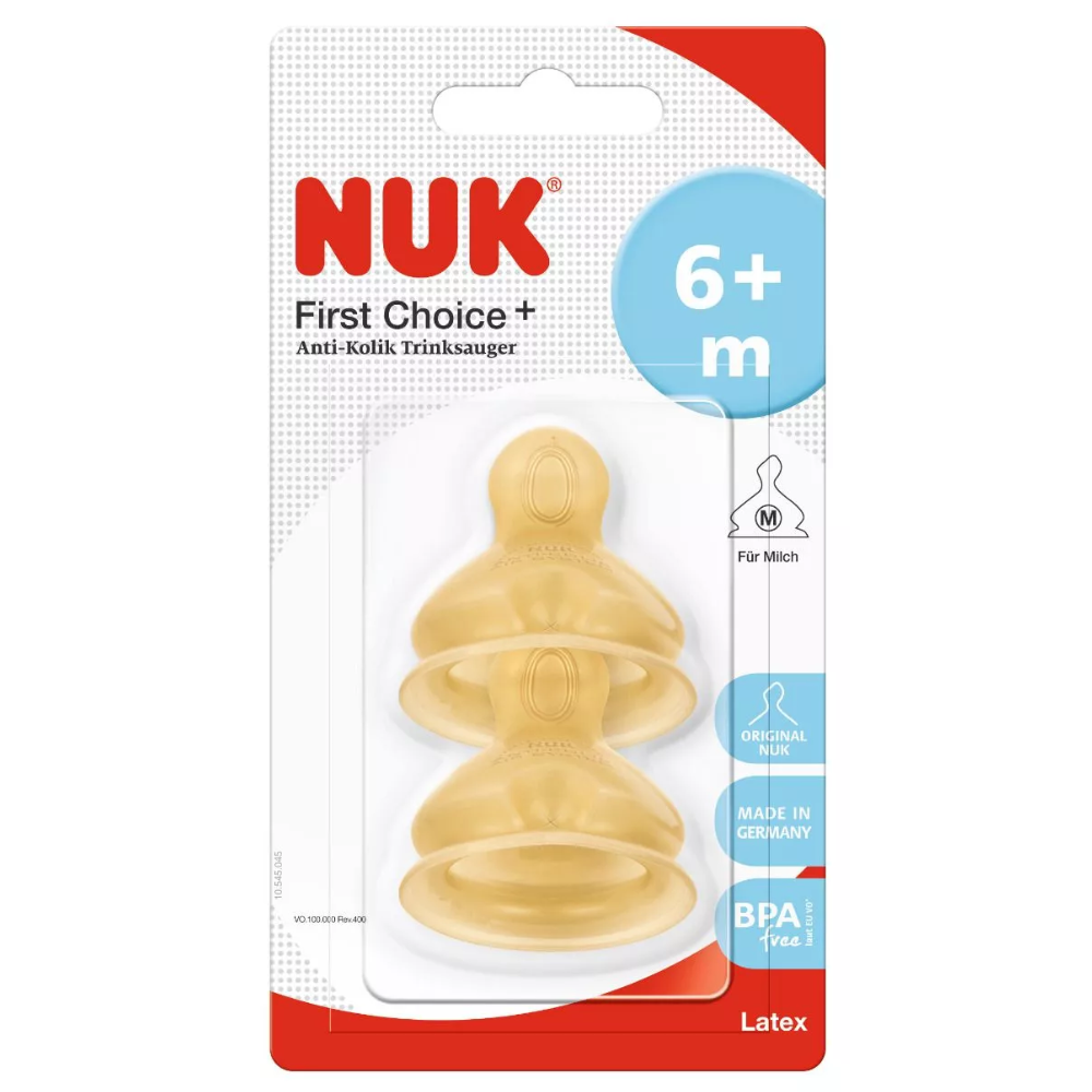 Tetina din latex First Choice Plus, 6 luni+, 2 bucati, Nuk