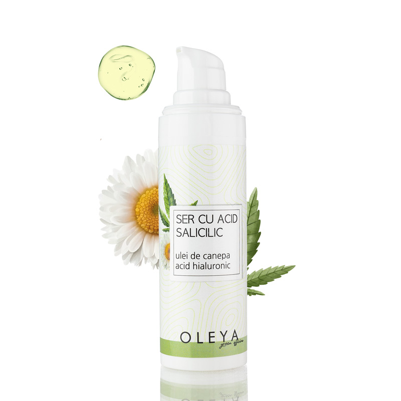 Ser cu ulei de canepa, acid hialuronic si acid salicilic, 30 ml, Oleya