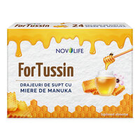 ForTussin cu Miere de Manuka, 24 drajeuri de supt, Novolife