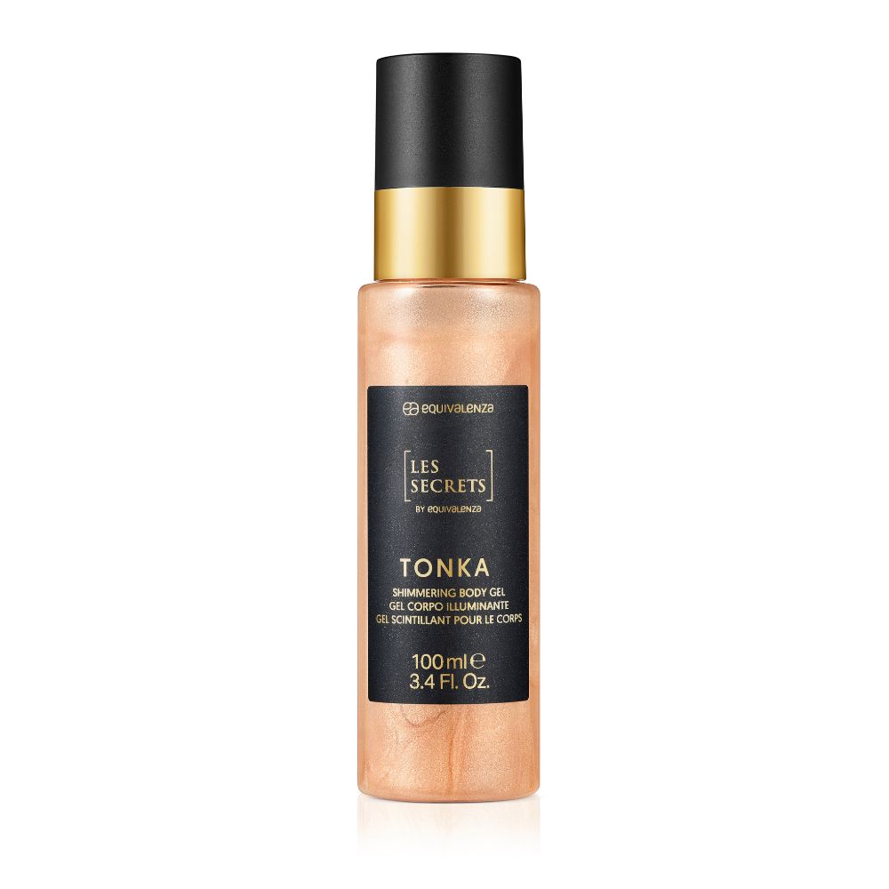 Gel iluminator pentru corp cu particule de sclipici Les Secrets Tonka, 100 ml, Equivalenza