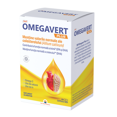 Omegavert Plus, 60 capsule moi, Sun Wave Pharma 712421