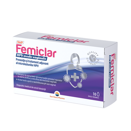 Femiclar HPV ovule vaginale, 10 ovule, Sun Wave Pharma 712455