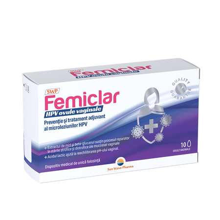 Femiclar HPV ovule vaginale, 10 ovule, Sun Wave Pharma