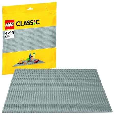 Placa de baza Lego Classic, 38 cm x 38 cm, Gri 10701, Lego 459531