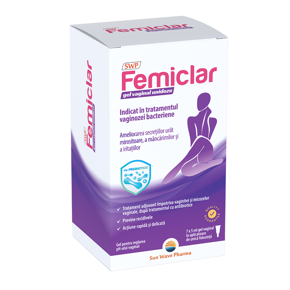 Femiclar Gel Vaginal Unidoze, 7x5 ml, Sun Wave Pharma