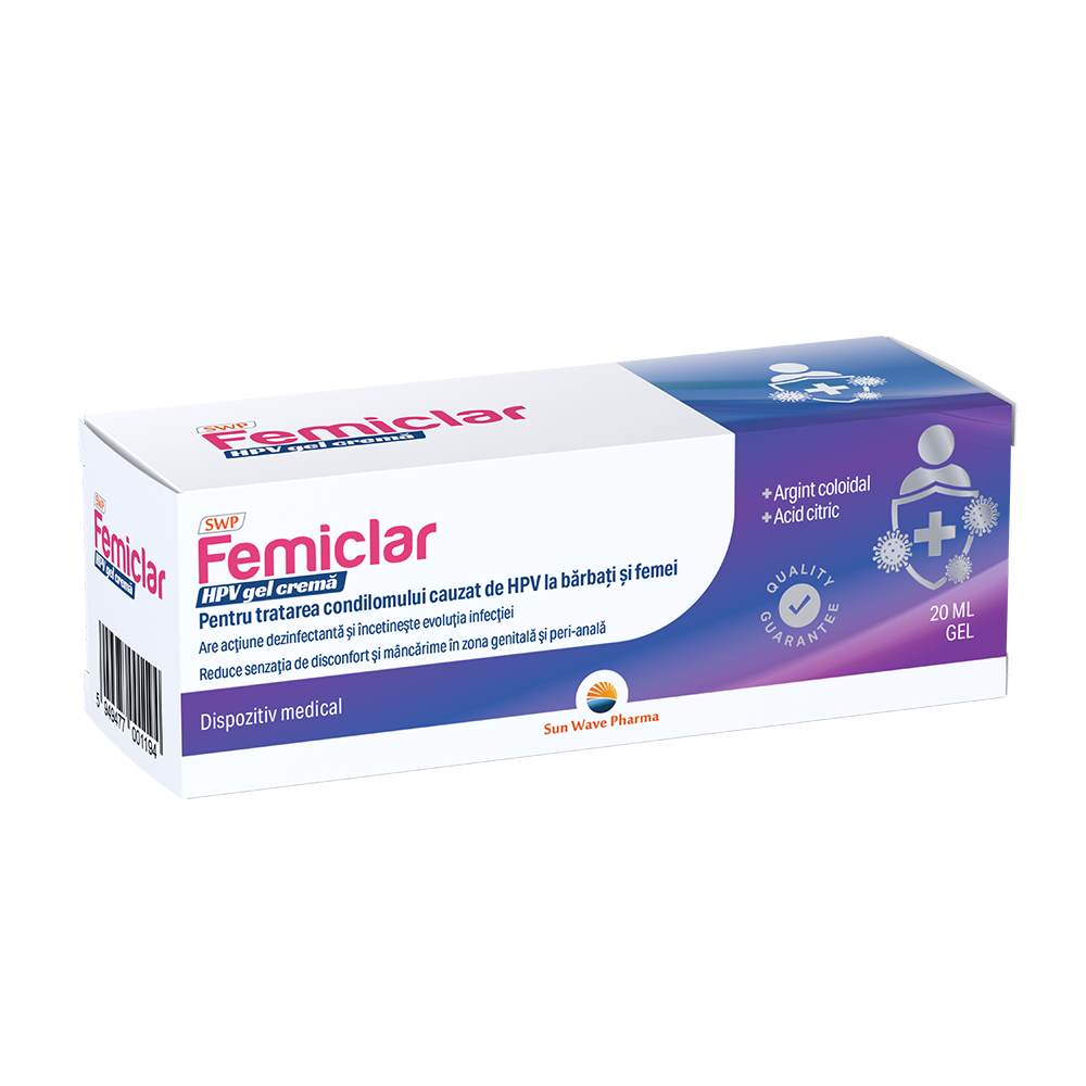 Femiclar HPV Gel Crema, 20 ml, Sun Wave Pharma