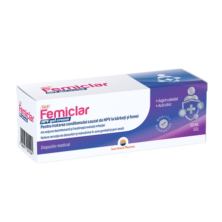 Femiclar HPV Gel Crema, 20 ml, Sun Wave Pharma