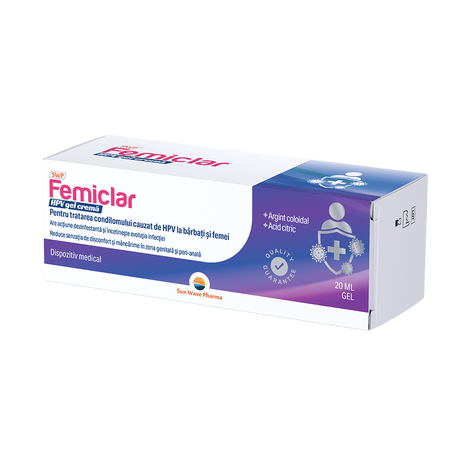 Femiclar HPV Gel Crema, 20 ml, Sun Wave Pharma 712463