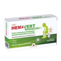 Hemovert supozitoare, 10 bucati, Sun Wave Pharma