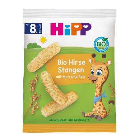 Pufuleti Bio din mei cu porumb si orez, 30 g, Hipp