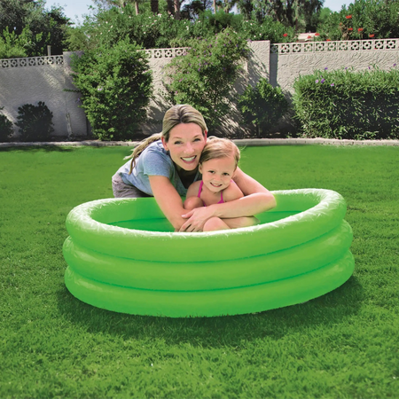 Piscina gonflabila cu 3 inele pentru copii, 122x25 cm, Verde, +2 ani, Bestway 712515