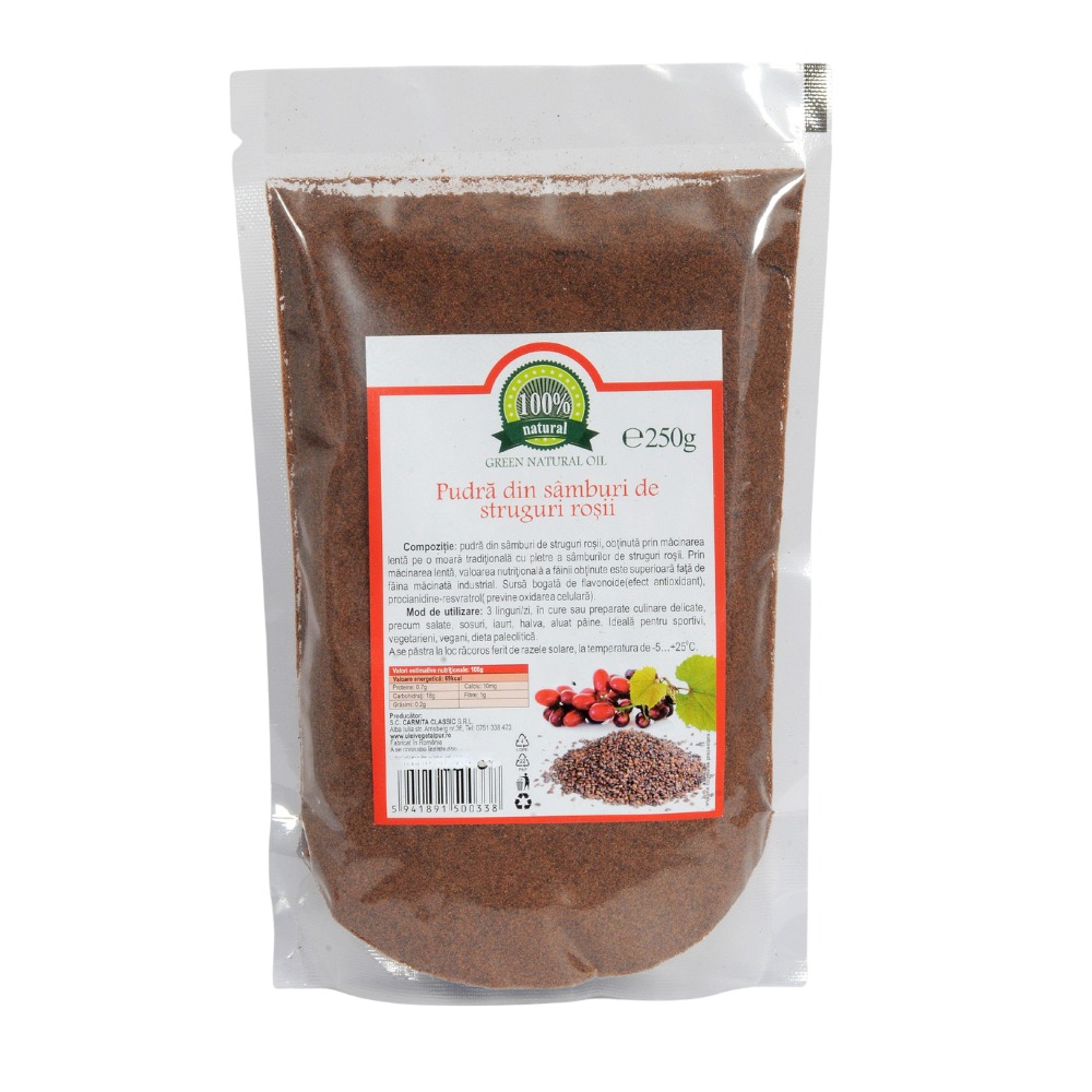 Pudra de struguri rosii, 250 g, Green Natural Oil