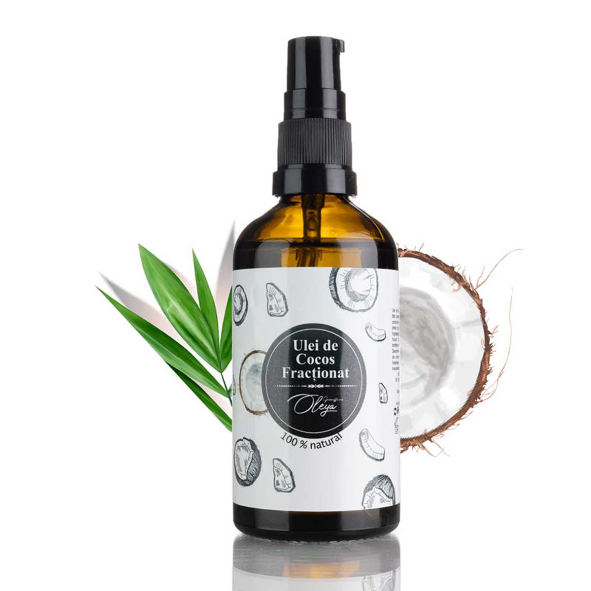 Ulei de cocos fractionat, 100 ml, Oleya