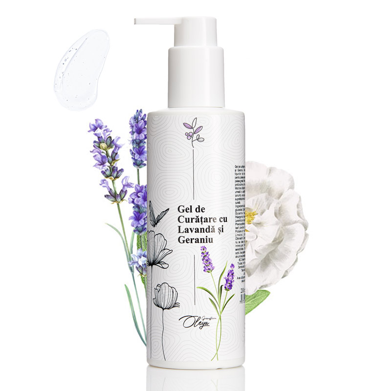 Gel de curatare cu lavanda si geraniu, 200 ml, Oleya