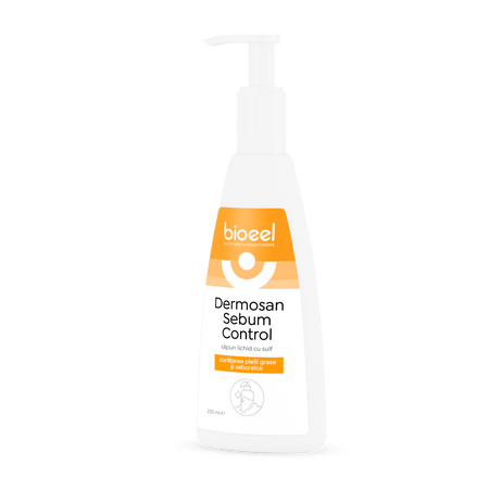 Sapun lichid cu sulf Dermosan Sebum Control, 200 ml, Bioeel 712630