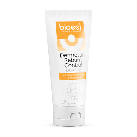 Lotiune cu sulf Dermosan Sebum Control, 100 ml, Bioeel 712634