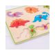 Puzzle din lemn Incastru Dinozauri, +3 ani, 9 piese, BigJigs 459540