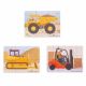 Set 3 Puzzle din lemn Vehicule pentru constructii, +2 ani, 18 piese, Big Jigs 459545