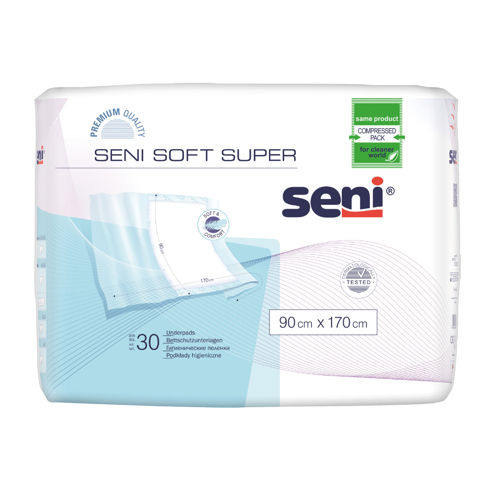 Aleze igienice Soft Super, 90x170 cm, 30 bucati, Seni