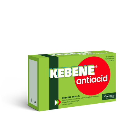 Kebene Antiacid, 40 comprimate masticabile, Terapia 713111