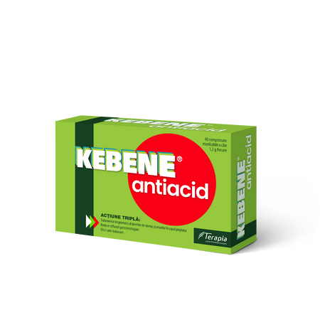 Kebene Antiacid, 40 comprimate masticabile, Terapia 713109