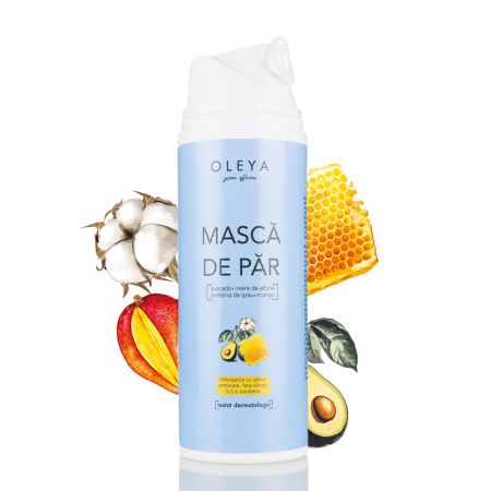 Masca de par cu avocado, miere si mango, 150 ml, Oleya