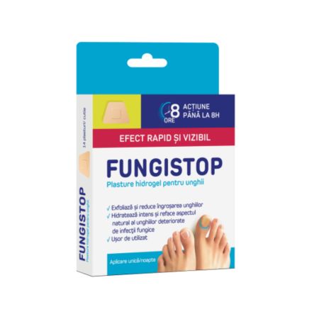 Fungistop plasturi hidrogel pentru unghii, 14 bucati, Fiterman Pharma