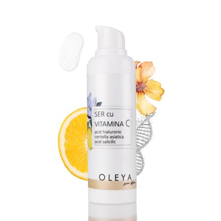 Ser cu Vitamina C, Acid Salicilic si Acid Hialuronic, 30 ml, Oleya