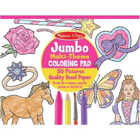 Caiet cu desene pentru colorat, Roz, Melissa & Dooug 713188
