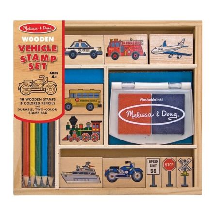 Set de stampile, 4 ani+, Vehicule, Melissa & Dooug