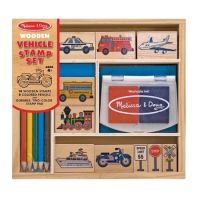 Set de stampile, Vehicule, 4 ani+, Melissa & Dooug