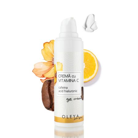 Crema contur ochi cu Vitamina C si Cafeina 2%, 30 ml, Oleya