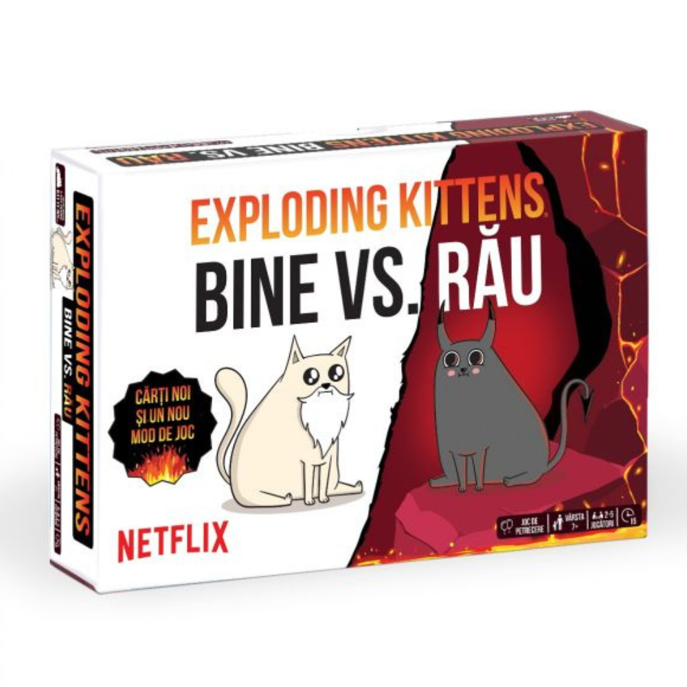 Joc de societate, 7 ani+, Bine vs Rau, Exploding Kittens