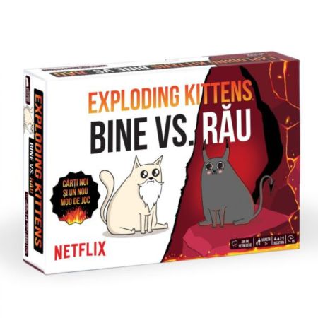 Joc de societate, 7 ani+, Bine vs Rau, Exploding Kittens
