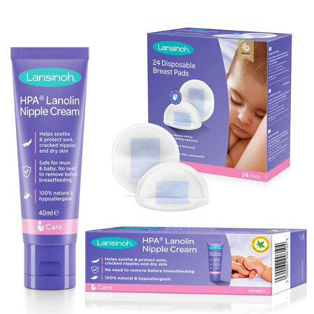 Pachet Crema lanolina si Tampoane pentru san