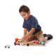 Camion transportator cu  4 vehicule de urgenta, 3 ani+, Melissa & Doug 713233