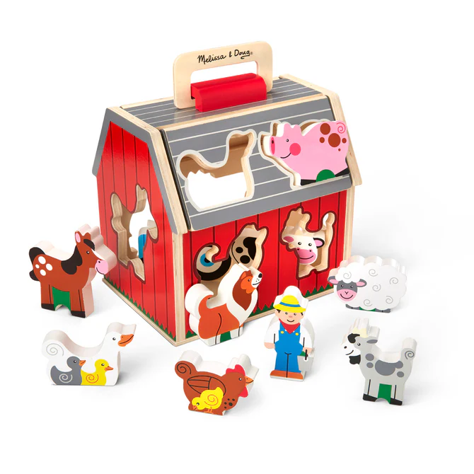 Sortator de forme  Ferma animalelor, 2 ani+, Melissa & Doug