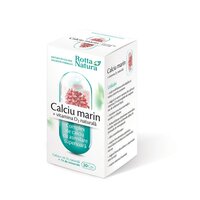 Calciu marin+Vit.D2 naturala, 30 capsule, Rotta Natura