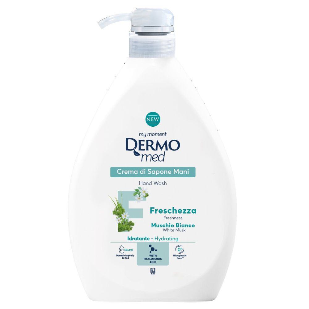Sapun lichid cu pompa, Mosc Alb, 1000 ml, Dermomed