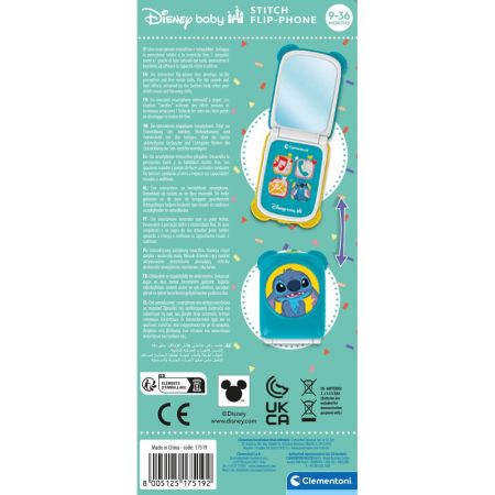 Telefon flip Stitch, 9 luni+, Clementoni 713319