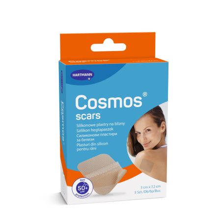 Plasturi pentru ingrijirea cicatricilor Cosmos Scars, 5 cm x 7.2 cm, 5 bucati, Hartmann