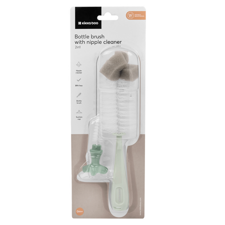 Set perie curatare biberoane 2 in 1, Mint