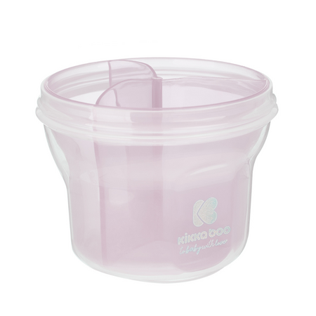 Recipient compartimentat pentru lapte praf sau gustari, 240 ml, Light Pink, Kikka Boo 713405