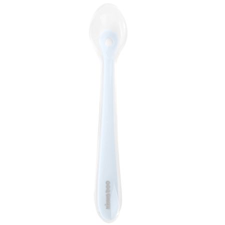 Lingurita din silicon pentru bebelusi, 4 luni+, Blue, 1 bucata, Kikka Boo