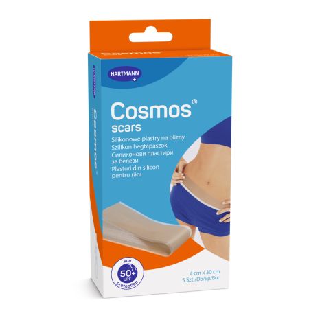 Plasturi pentru ingrijirea cicatricilor Cosmos Scars, 4 cm x 30 cm, 5 bucati, Hartmann