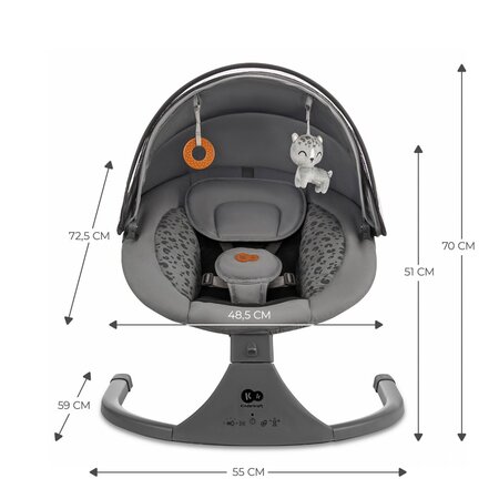 Leagan electric Lumi 2, Dark Grey, Kinderkraft 713468